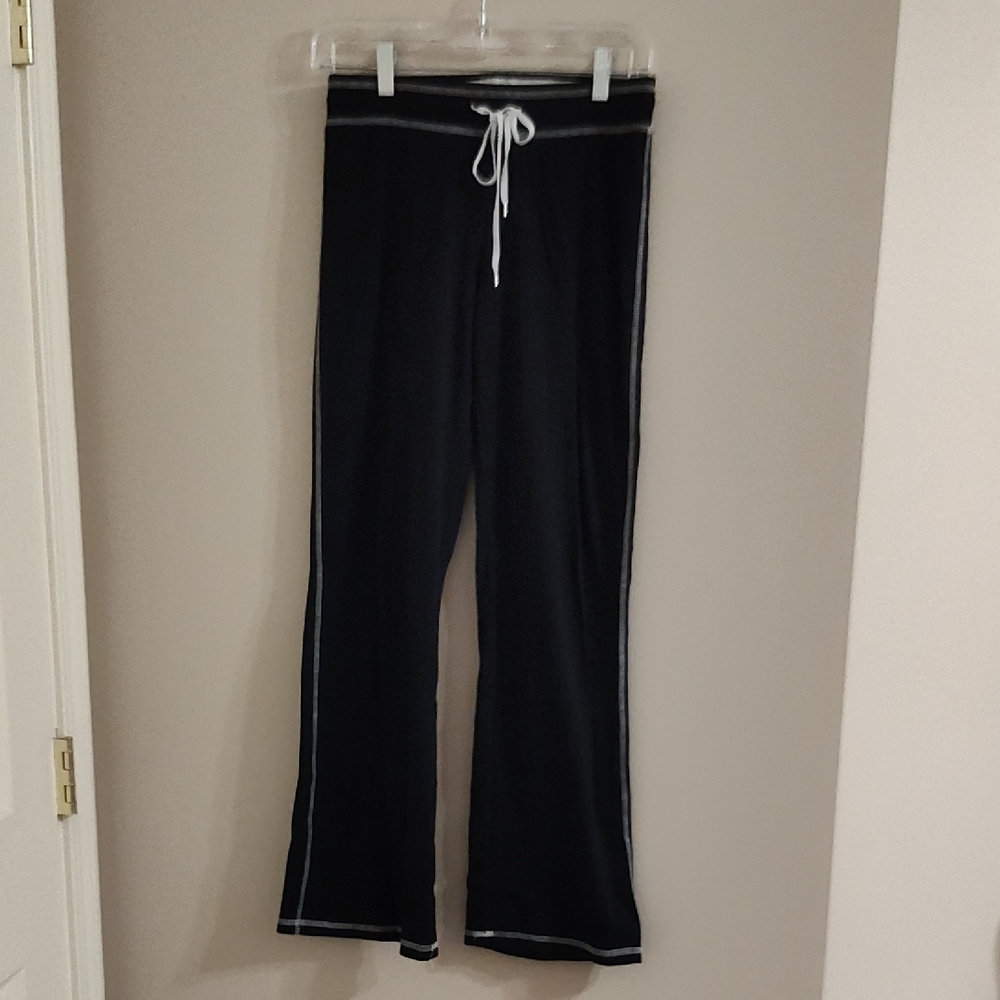 Black Lounge Pants with White Trim